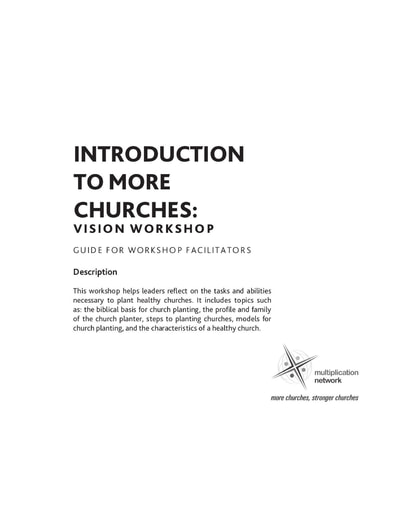 Introduction to More Churches Workshop