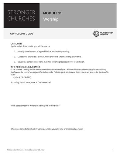 Stronger Churches Module 11   Participant   English