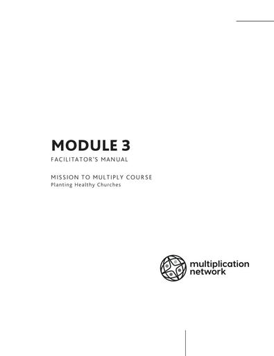 Mission to Multiply Module 3 - Facilitator
