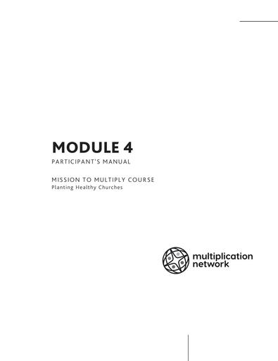 Mission to Multiply - Module 4 - Participant