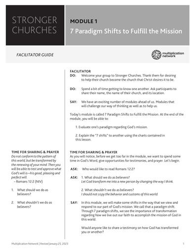 Stronger Churches Module 1   Facilitator   English
