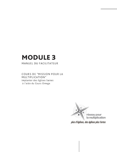Module 3 Mission Pour la Multiplication