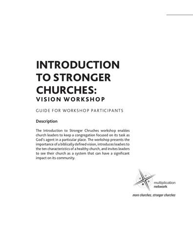 Introduction to Stronger Churches Workshop 2