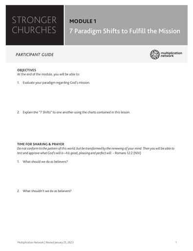 Stronger Churches Module 1   Participant   English